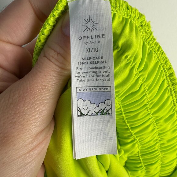 Aerie Offline Hot Stuff Romper NWT Neon Lime Green Size XL Tennis Pickleball - Picture 10 of 10